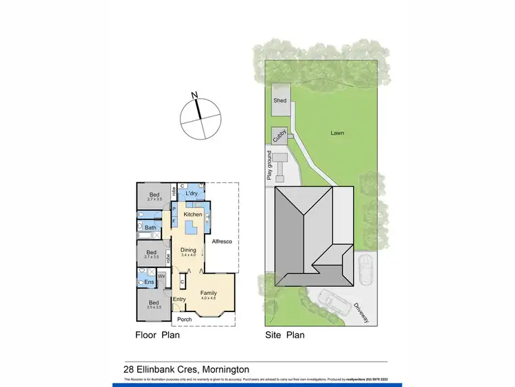 Floorplan of Homely house listing, 28 Ellinbank Crescent, Mornington VIC 3931
