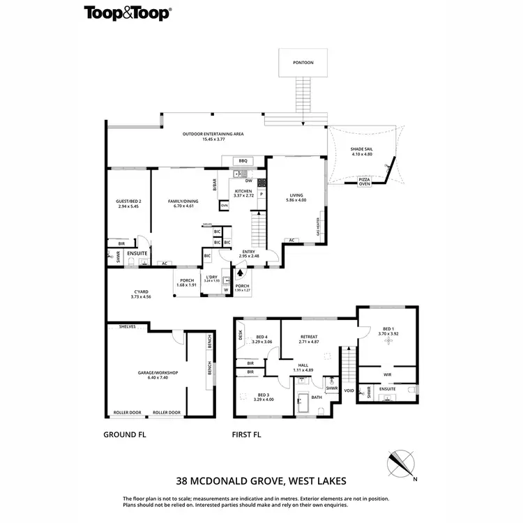 Floorplan of Homely house listing, 38 McDonald Grove, West Lakes SA 5021
