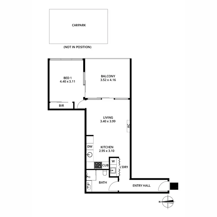 Floorplan of Homely apartment listing, 307/1-2 Tarni Court, New Port SA 5015