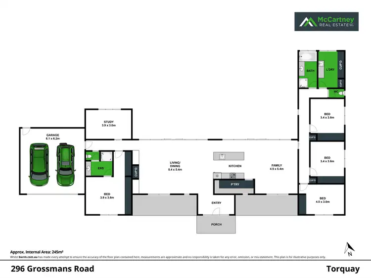 Floorplan of Homely house listing, 296 Grossmans Road, Torquay VIC 3228