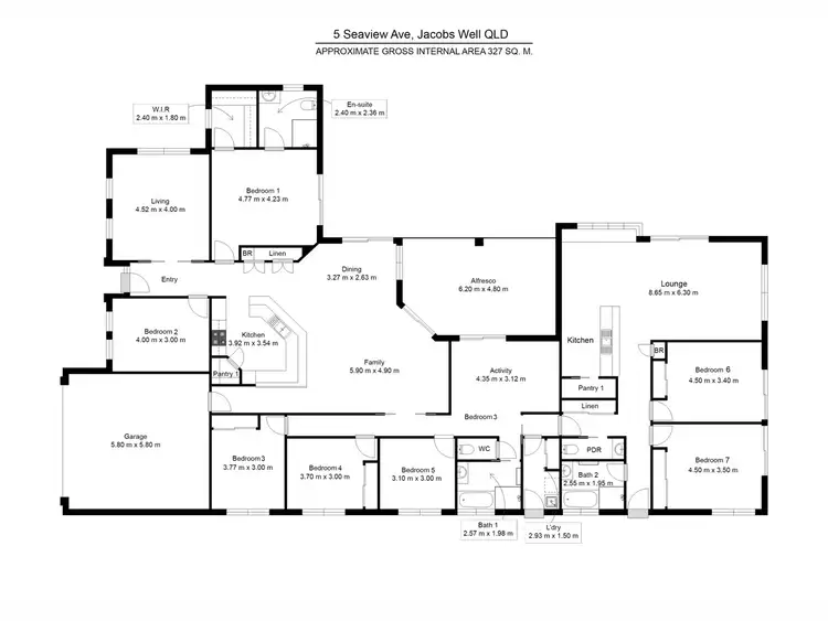 Floorplan of Homely house listing, 5 Seaview Avenue, Jacobs Well QLD 4208