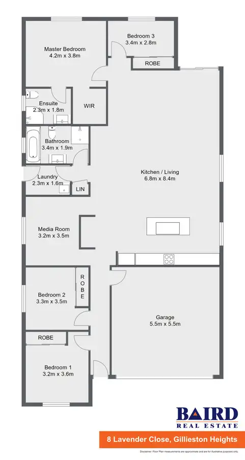 Floorplan of Homely house listing, 8 Lavender Close, Gillieston Heights NSW 2321