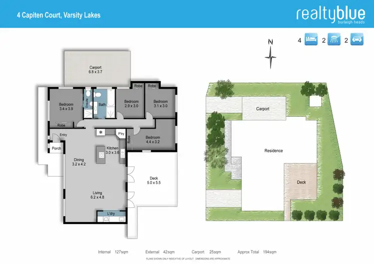 Floorplan of Homely house listing, 4 Capiten Court, Varsity Lakes QLD 4227