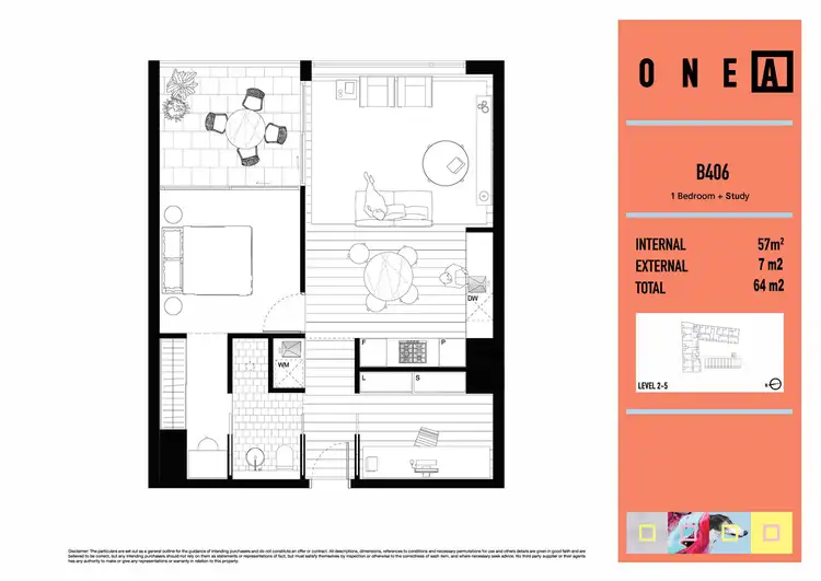 Floorplan of Homely apartment listing, B406/5 Hadfields Street, Erskineville NSW 2043