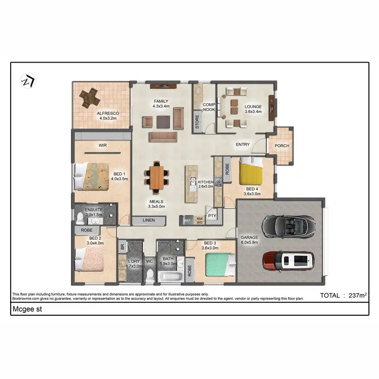 Floorplan of Homely house listing, 4 McGee Drive, Kearneys Spring QLD 4350