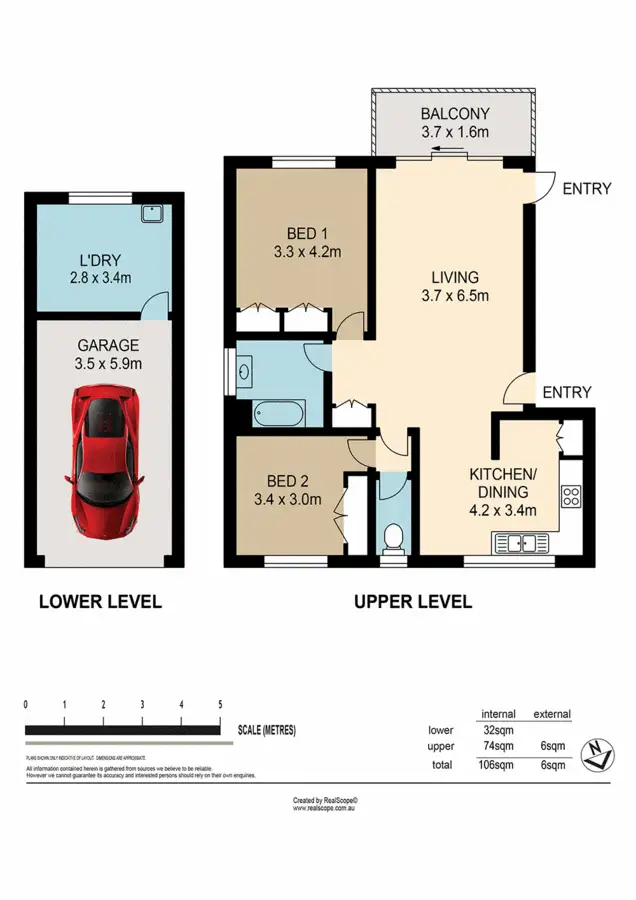 Floorplan of Homely unit listing, 6/1 Eldon Street, Indooroopilly QLD 4068