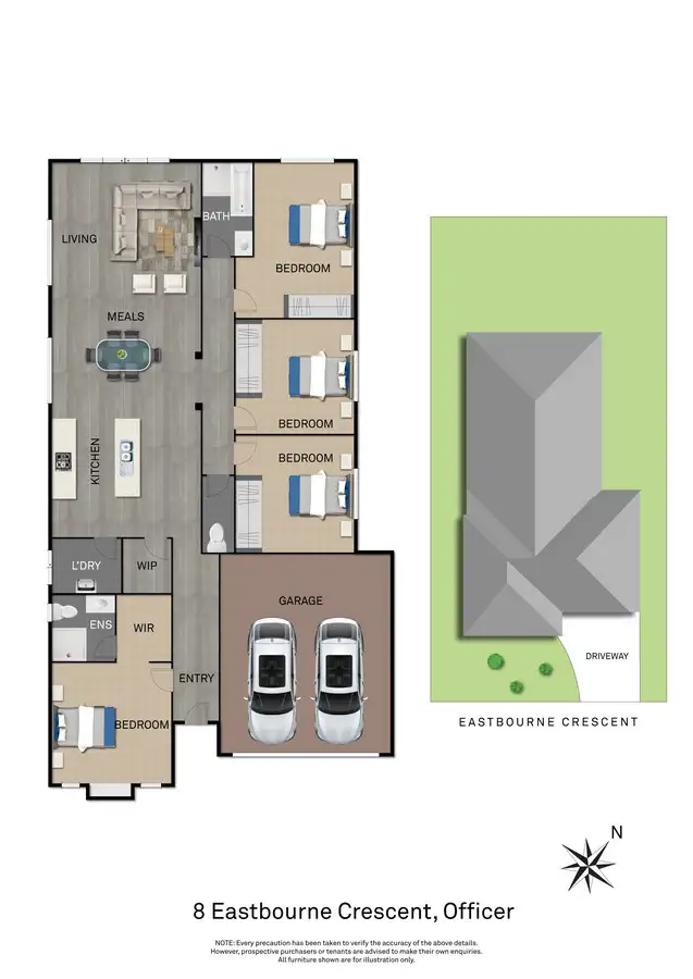Floorplan of Homely house listing, 8 Eastbourne  Crescent, Officer VIC 3809