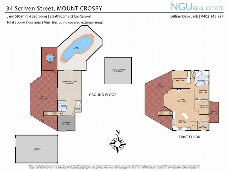 Floorplan of Homely rural property listing, 34 Scriven Street, Mount Crosby QLD 4306
