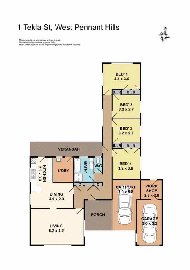 Floorplan of Homely house listing, 1 Tekla Street, West Pennant Hills NSW 2125