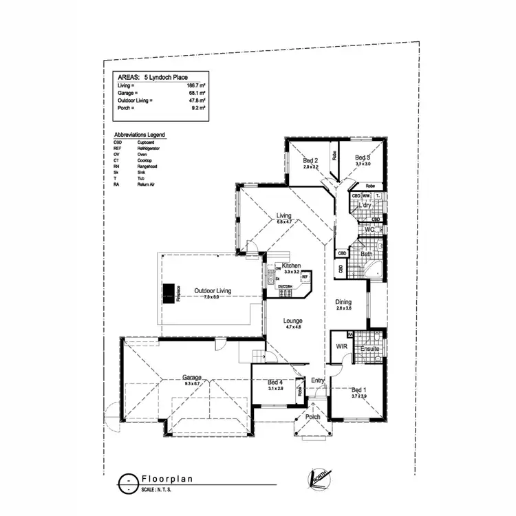 Floorplan of Homely house listing, 5 Lyndoch Place, Bourkelands NSW 2650