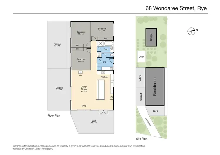Floorplan of Homely house listing, 68 Wondaree Street, Rye VIC 3941