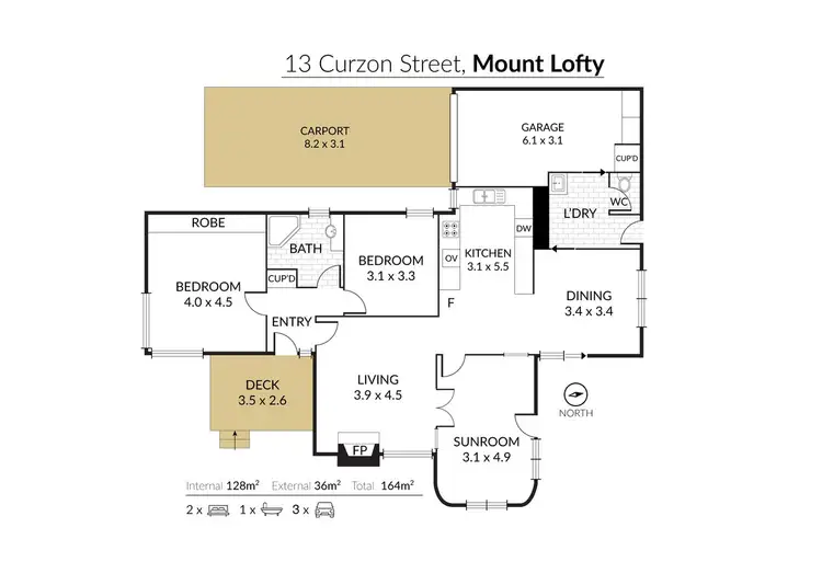 Floorplan of Homely house listing, 13 Curzon Street, Mount Lofty QLD 4350