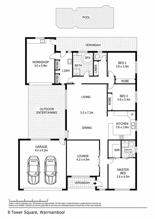 Floorplan of Homely house listing, 8 Tower Square, Warrnambool VIC 3280