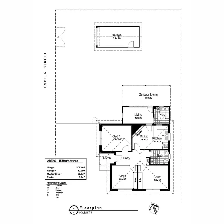 Floorplan of Homely house listing, 45 Hardy Avenue, Wagga Wagga NSW 2650