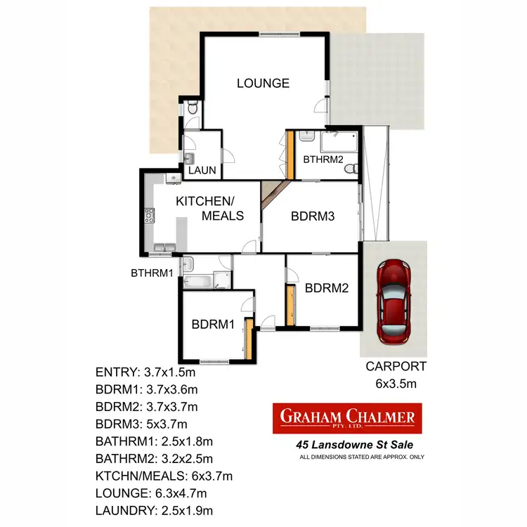 Floorplan of Homely house listing, 45A Lansdowne Street, Sale VIC 3850