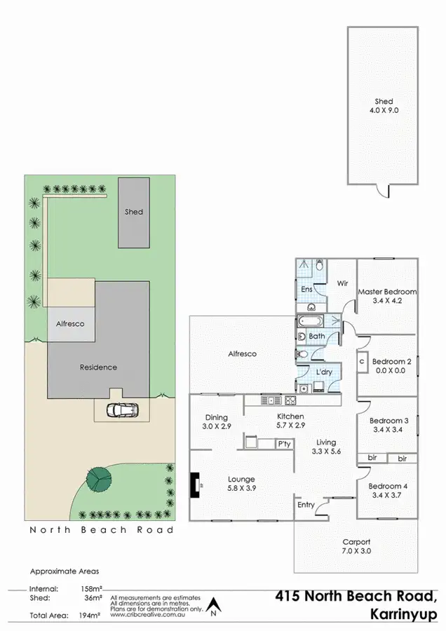 Floorplan of Homely house listing, 415 North Beach Road, Karrinyup WA 6018