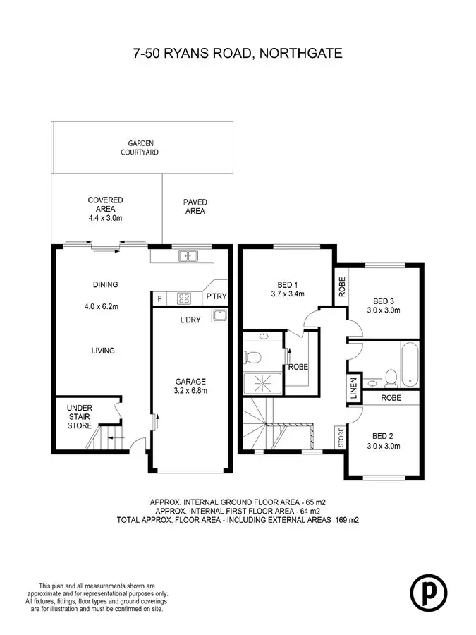 Floorplan of Homely townhouse listing, 7/50 Ryans Road, Northgate QLD 4013