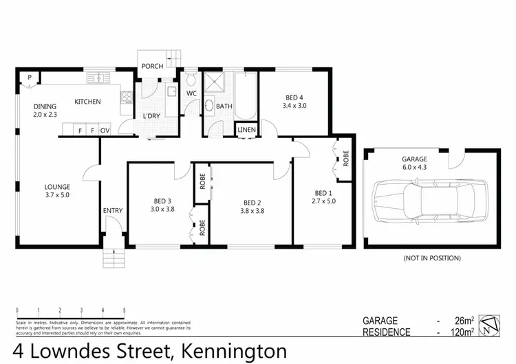 Floorplan of Homely house listing, 4 Lowndes Street, Kennington VIC 3550