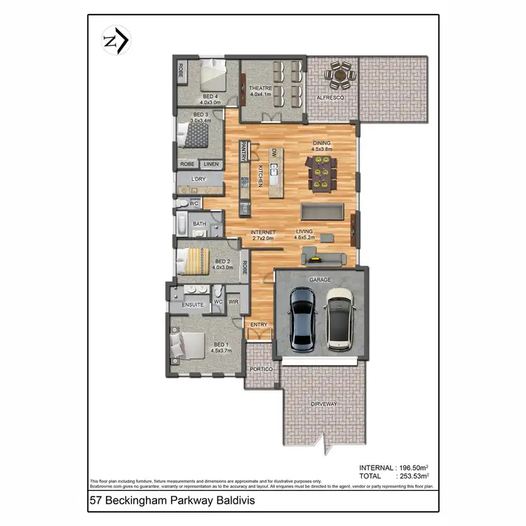Floorplan of Homely house listing, 57 Beckingham Parkway, Baldivis WA 6171