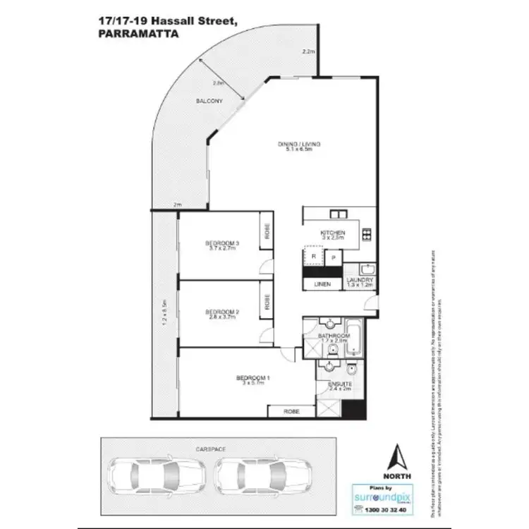 Floorplan of Homely apartment listing, 17/17-19 Hassall Street, Parramatta NSW 2150