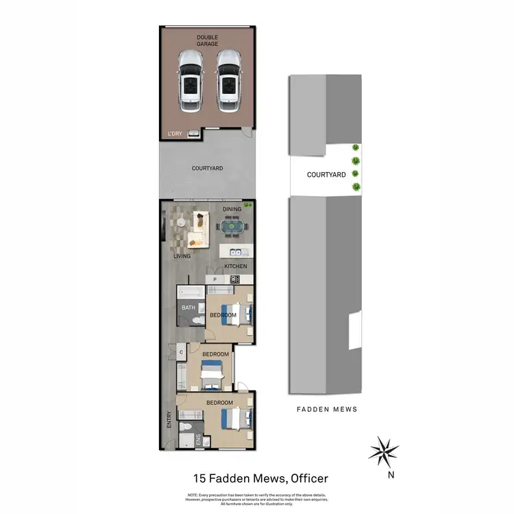 Floorplan of Homely house listing, 15 Fadden Mews, Officer VIC 3809