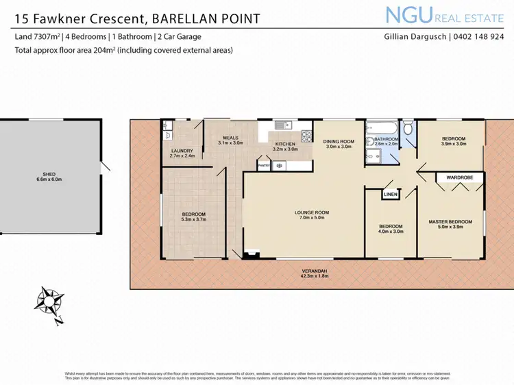 Floorplan of Homely house listing, 15 Fawkner Crescent, Barellan Point QLD 4306
