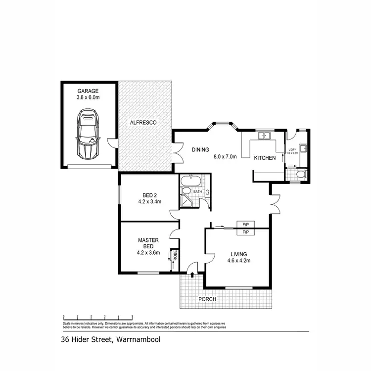 Floorplan of Homely house listing, 36 Hider Street, Warrnambool VIC 3280
