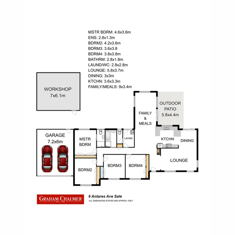 Floorplan of Homely house listing, 6 Antares Avenue, Sale VIC 3850