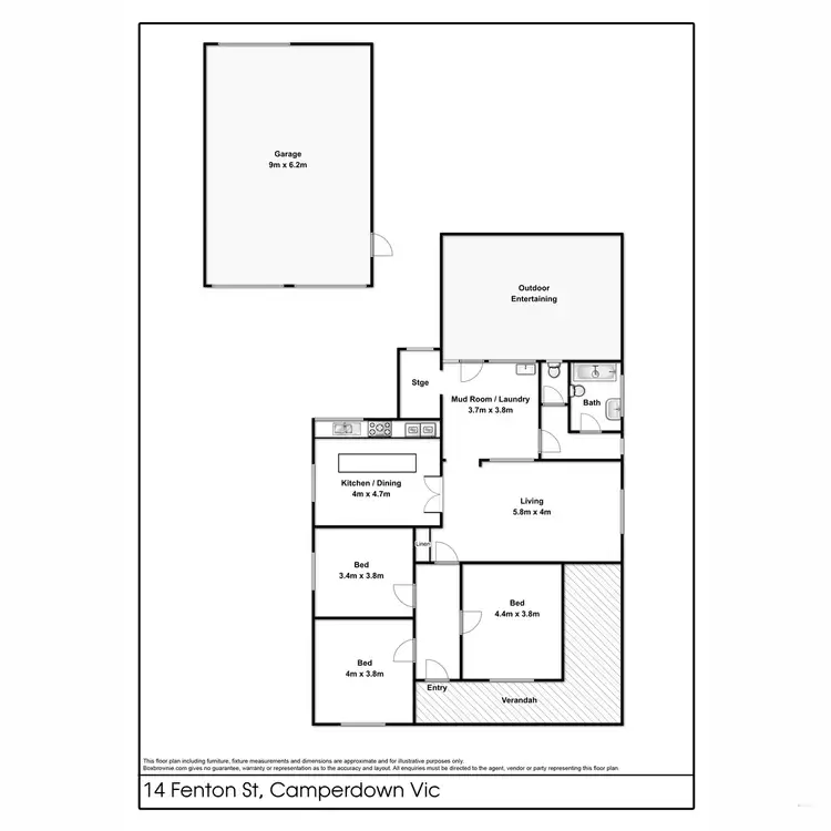 Floorplan of Homely house listing, 14 Fenton Street, Camperdown VIC 3260