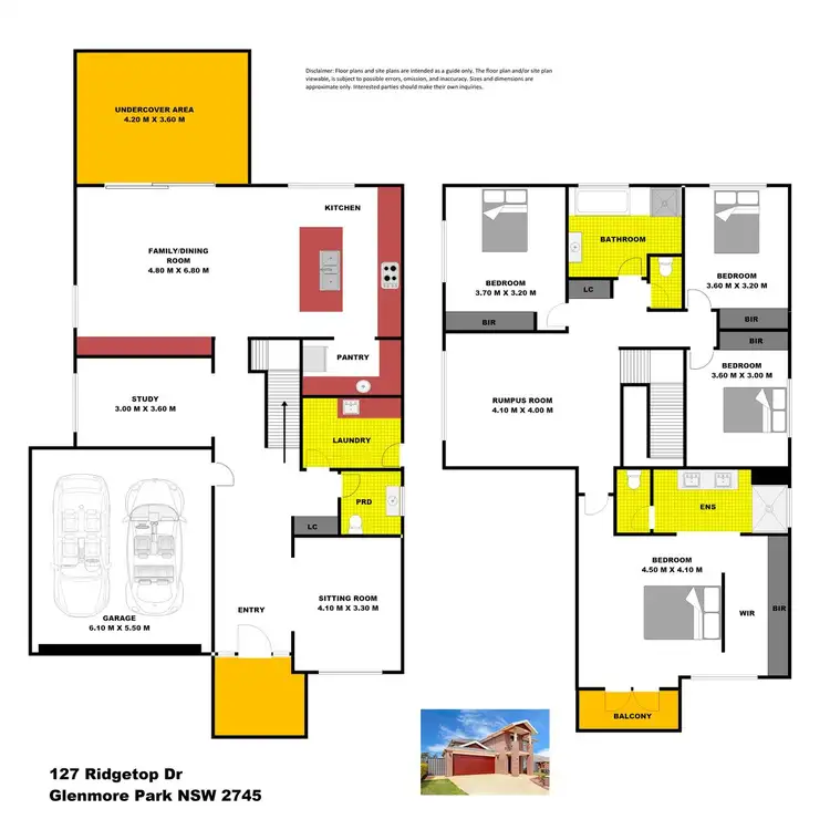 Floorplan of Homely house listing, 127 Ridgetop Drive, Glenmore Park NSW 2745
