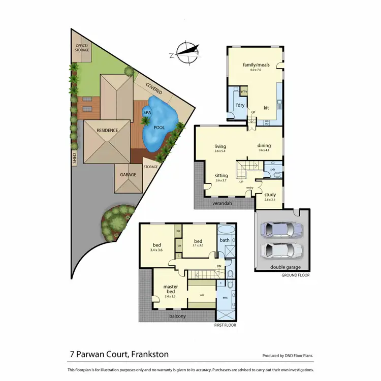 Floorplan of Homely house listing, 7 Parwan Court, Frankston VIC 3199