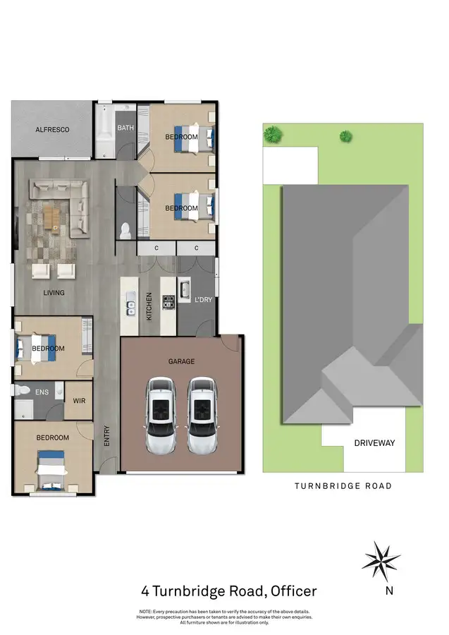Floorplan of Homely house listing, 4 Turnbridge Road, Officer VIC 3809