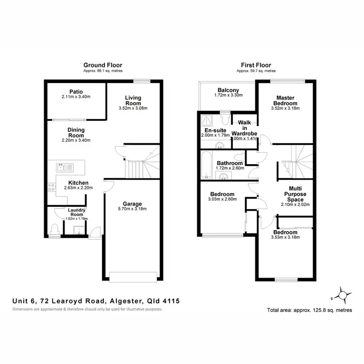 Floorplan of Homely townhouse listing, 6/72 Learoyd Road, Algester QLD 4115