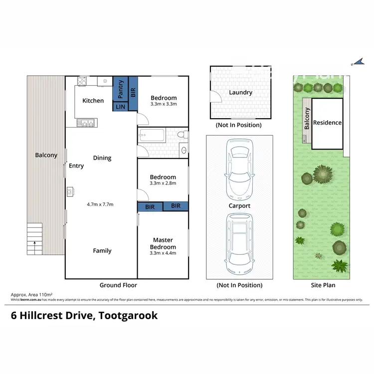 Floorplan of Homely house listing, 6 Hillcrest Drive, Tootgarook VIC 3941
