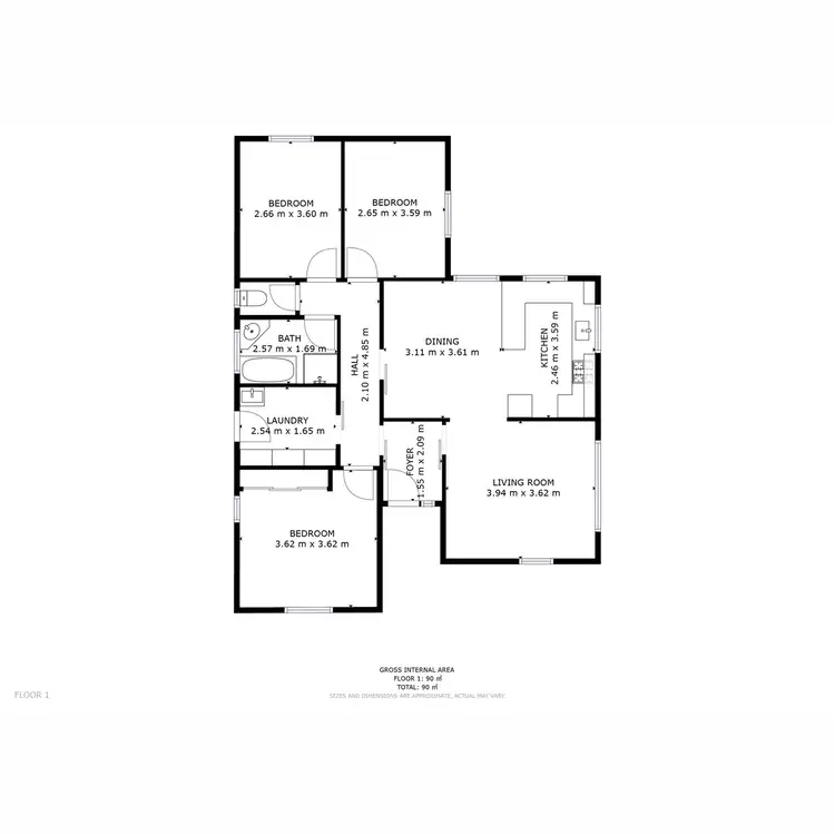 Floorplan of Homely house listing, 11 Gallahar Place, Bridgewater TAS 7030