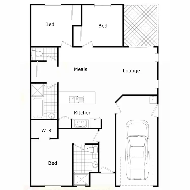 Floorplan of Homely unit listing, 2/26 Sanctuary Drive, Cranley QLD 4350