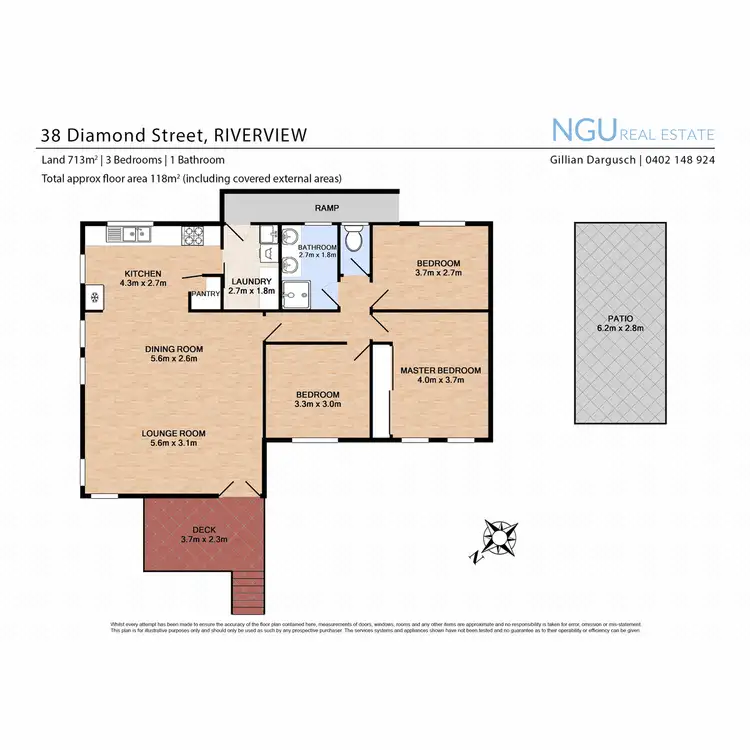 Floorplan of Homely house listing, 38 Diamond Street, Riverview QLD 4303