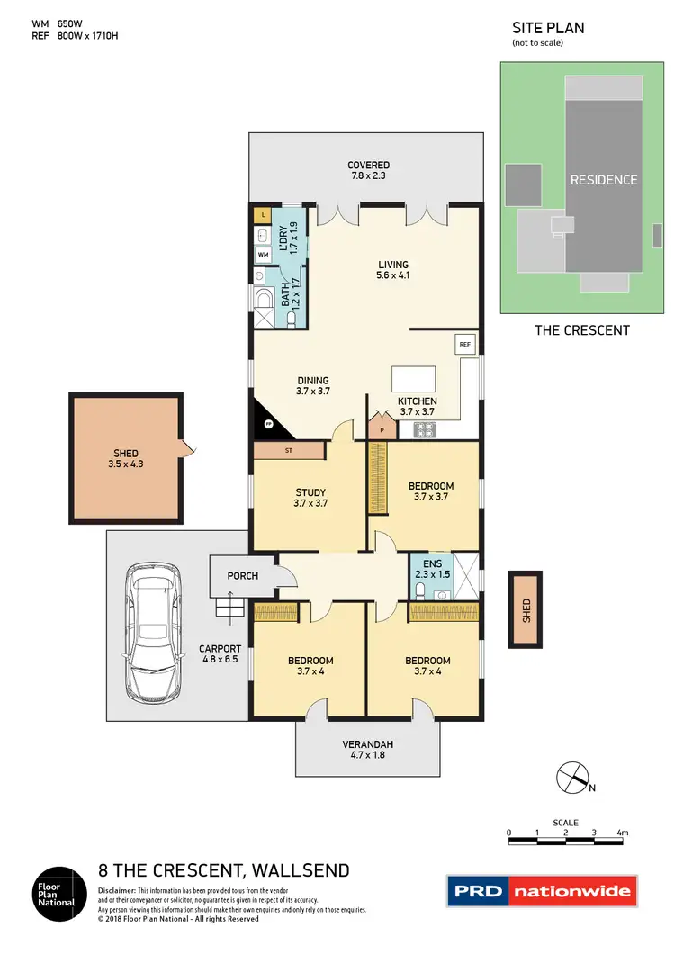 Floorplan of Homely house listing, 8 The Crescent, Wallsend NSW 2287