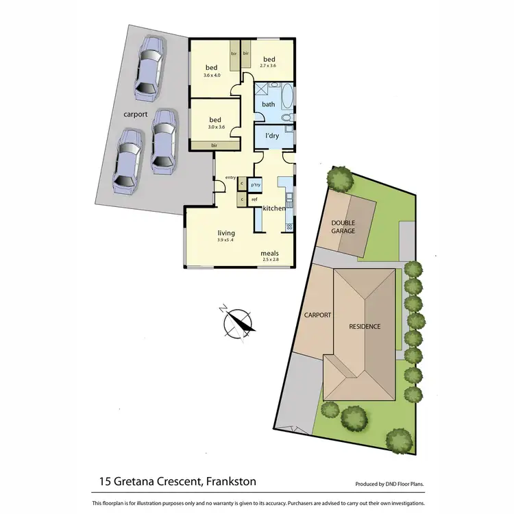 Floorplan of Homely house listing, 15 Gretana Crescent, Frankston VIC 3199