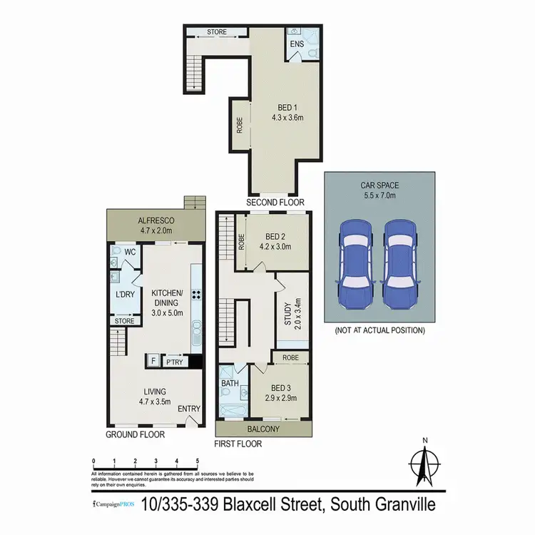 Floorplan of Homely townhouse listing, 10/335-339 Blaxcell Street, Granville NSW 2142
