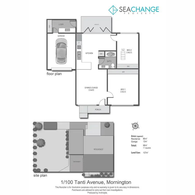 Floorplan of Homely unit listing, 1/100 Tanti Avenue, Mornington VIC 3931