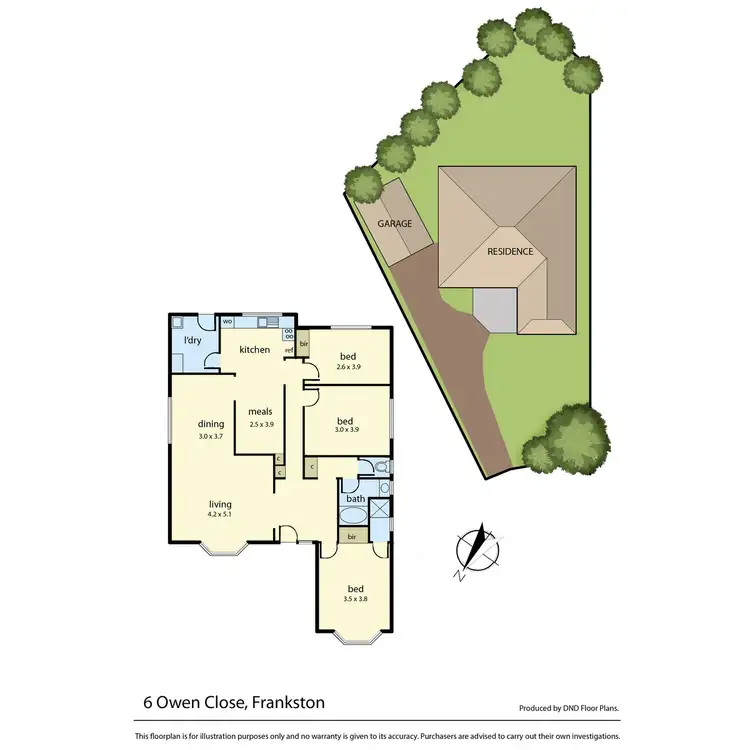 Floorplan of Homely house listing, 6 Owen Close, Frankston VIC 3199