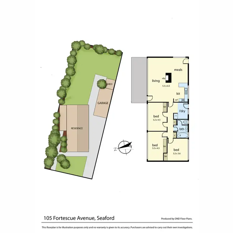 Floorplan of Homely house listing, 105 Fortescue Avenue, Seaford VIC 3198
