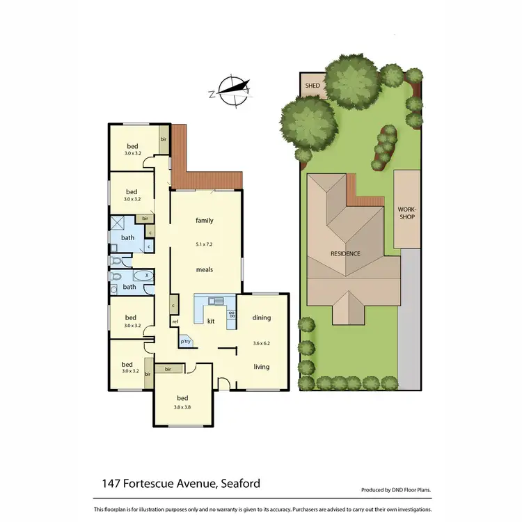 Floorplan of Homely house listing, 147 Fortescue Avenue, Seaford VIC 3198