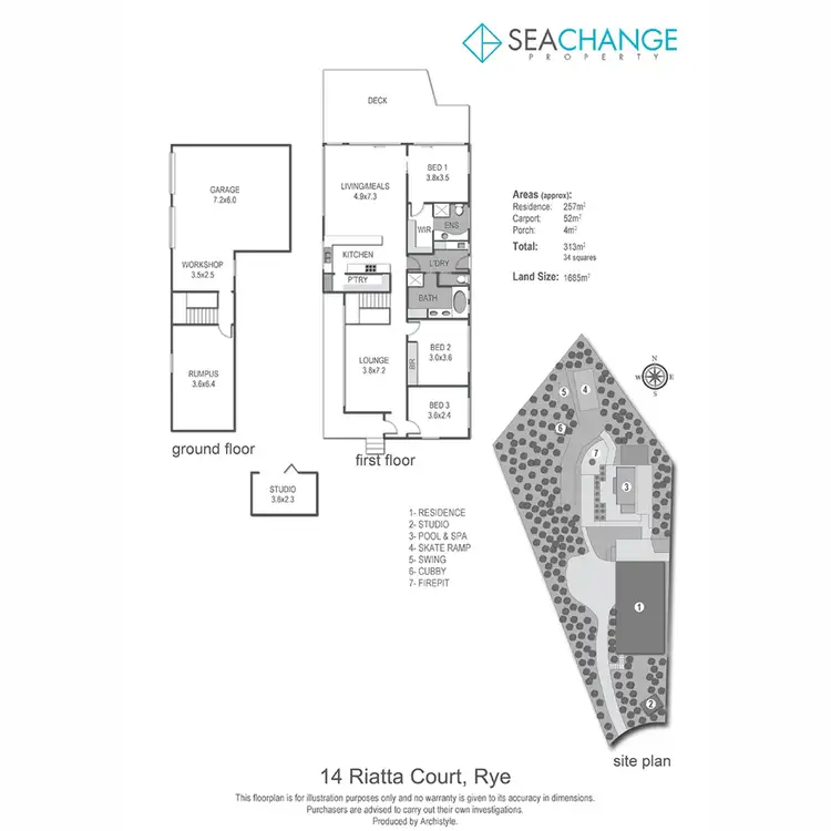 Floorplan of Homely house listing, 14 Riatta Court, Rye VIC 3941