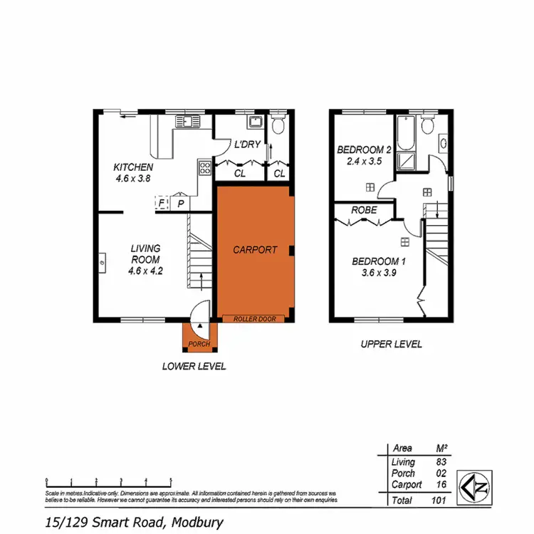 Floorplan of Homely townhouse listing, 15/129 Smart Road, Modbury SA 5092