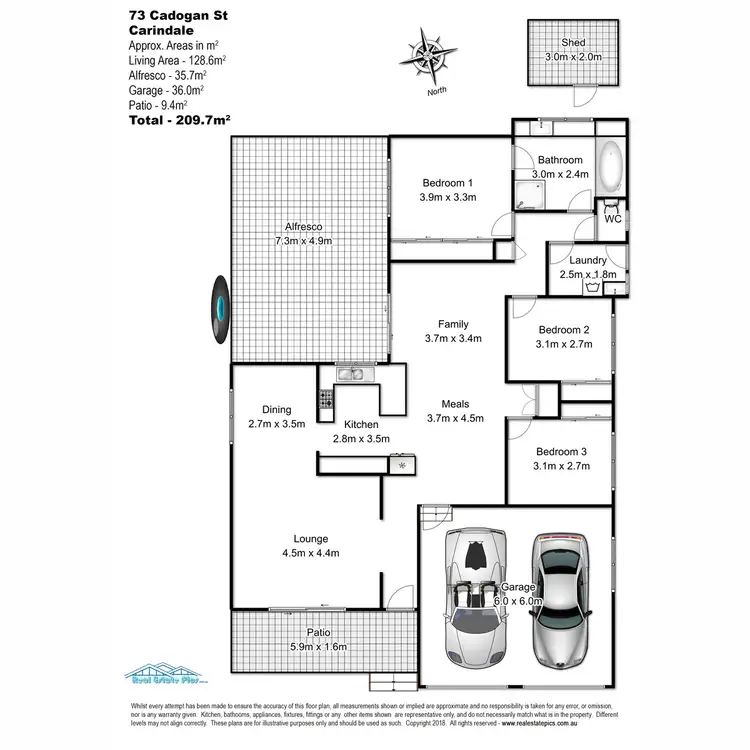 Floorplan of Homely house listing, 73 Cadogan Street, Carindale QLD 4152