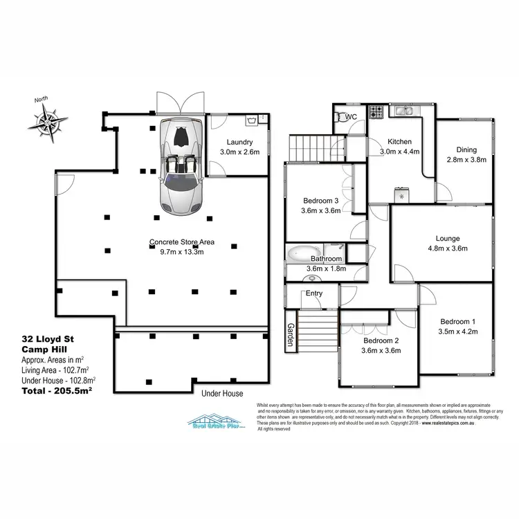 Floorplan of Homely house listing, 32 Lloyd Street, Camp Hill QLD 4152