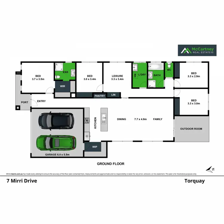 Floorplan of Homely house listing, 7 Mirri Drive, Torquay VIC 3228