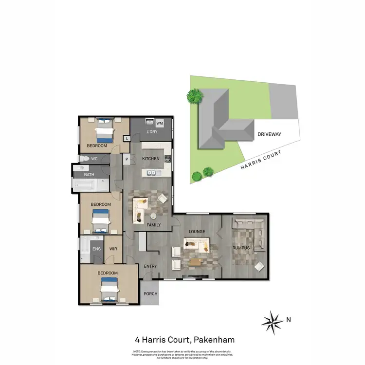 Floorplan of Homely house listing, 4 Harris Court, Pakenham VIC 3810